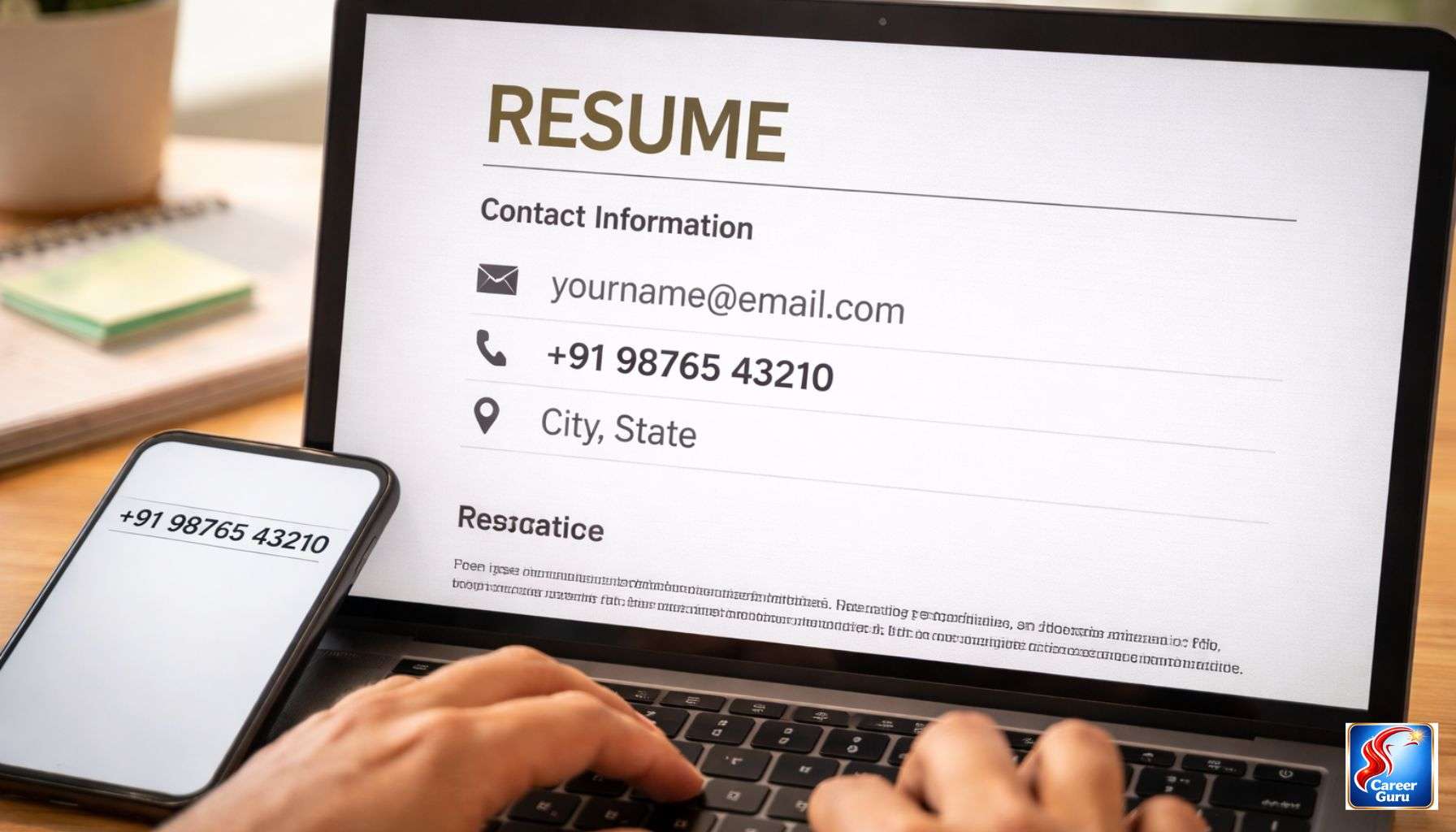 Resume contact information mistakes Indian freshers 2026 — checking details carefully