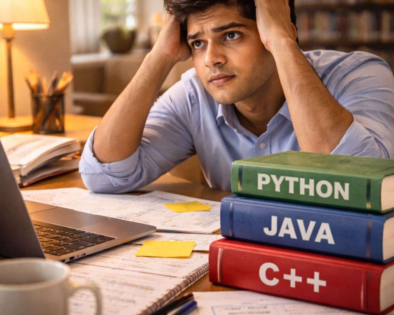 Indian student confused about Python Java C++ choice for first programming language 2026