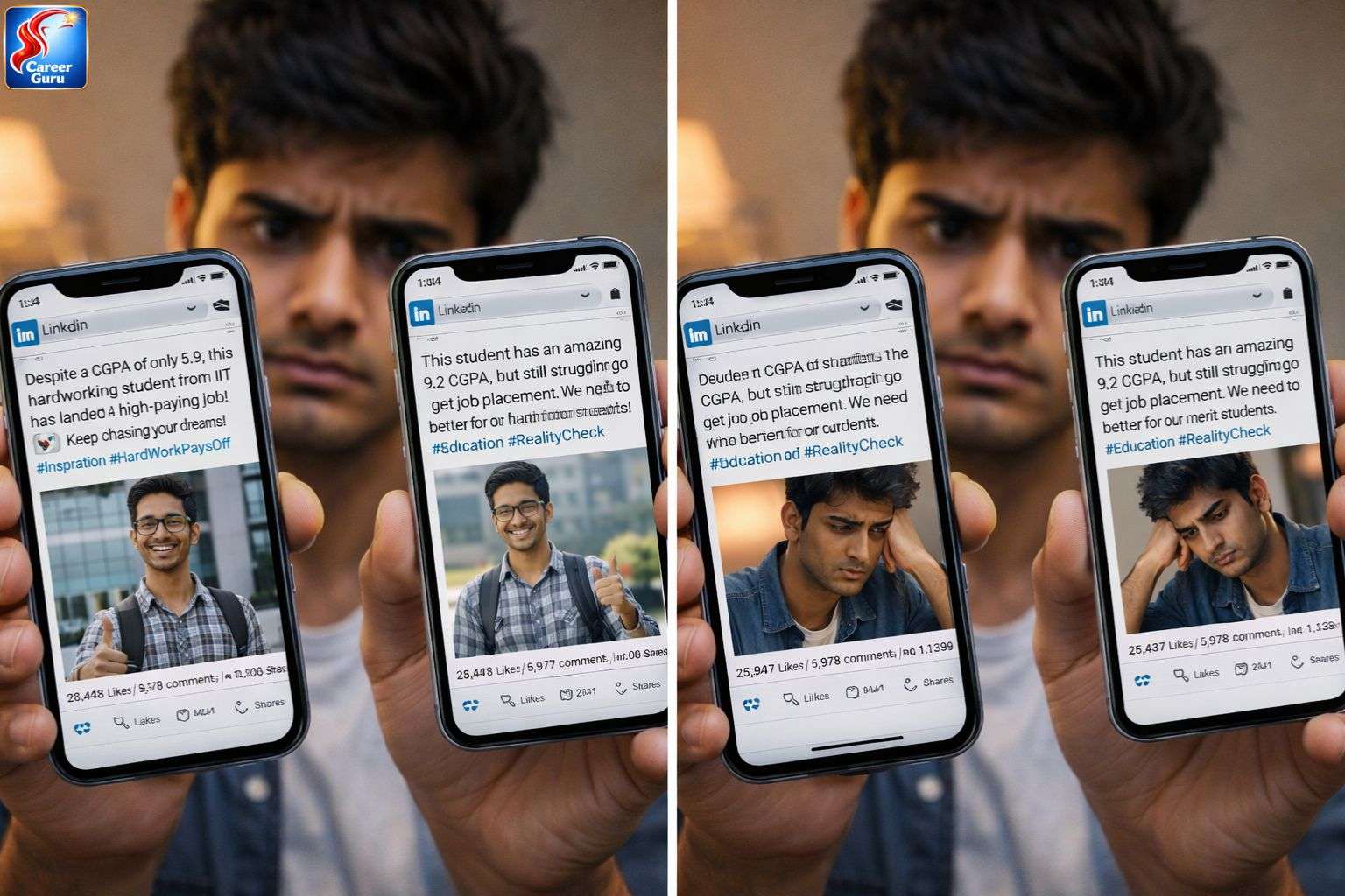 Does CGPA matter jobs India 2026 — conflicting social media posts about CGPA and placement