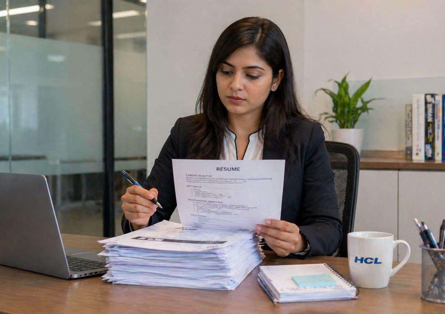  IT company recruiter reviewing fresher resumes India — what recruiters look for in 30 seconds campus placement
