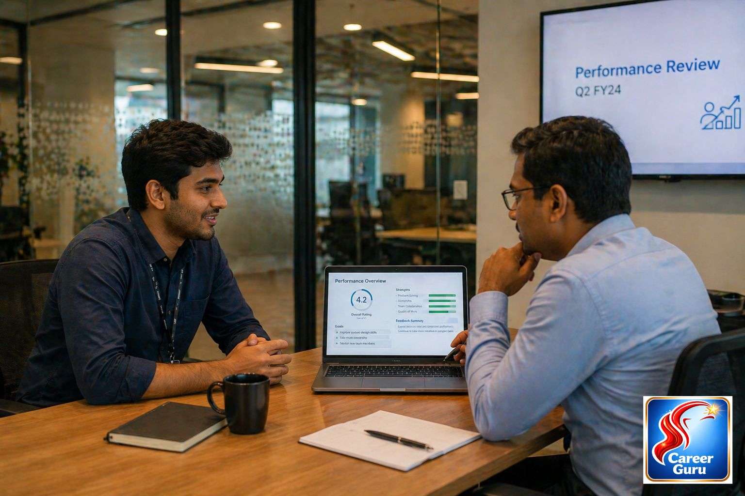 IT fresher first appraisal India — performance review with manager year one