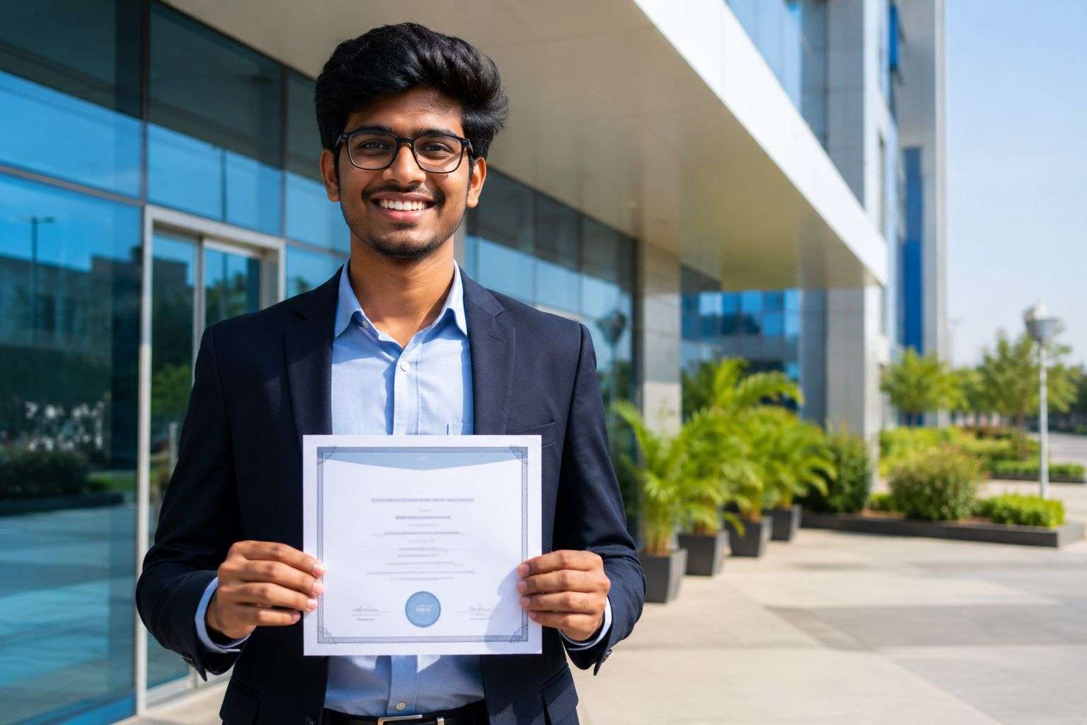 Indian engineering fresher holding IT certification — result of best certification preparation strategy in India 2026