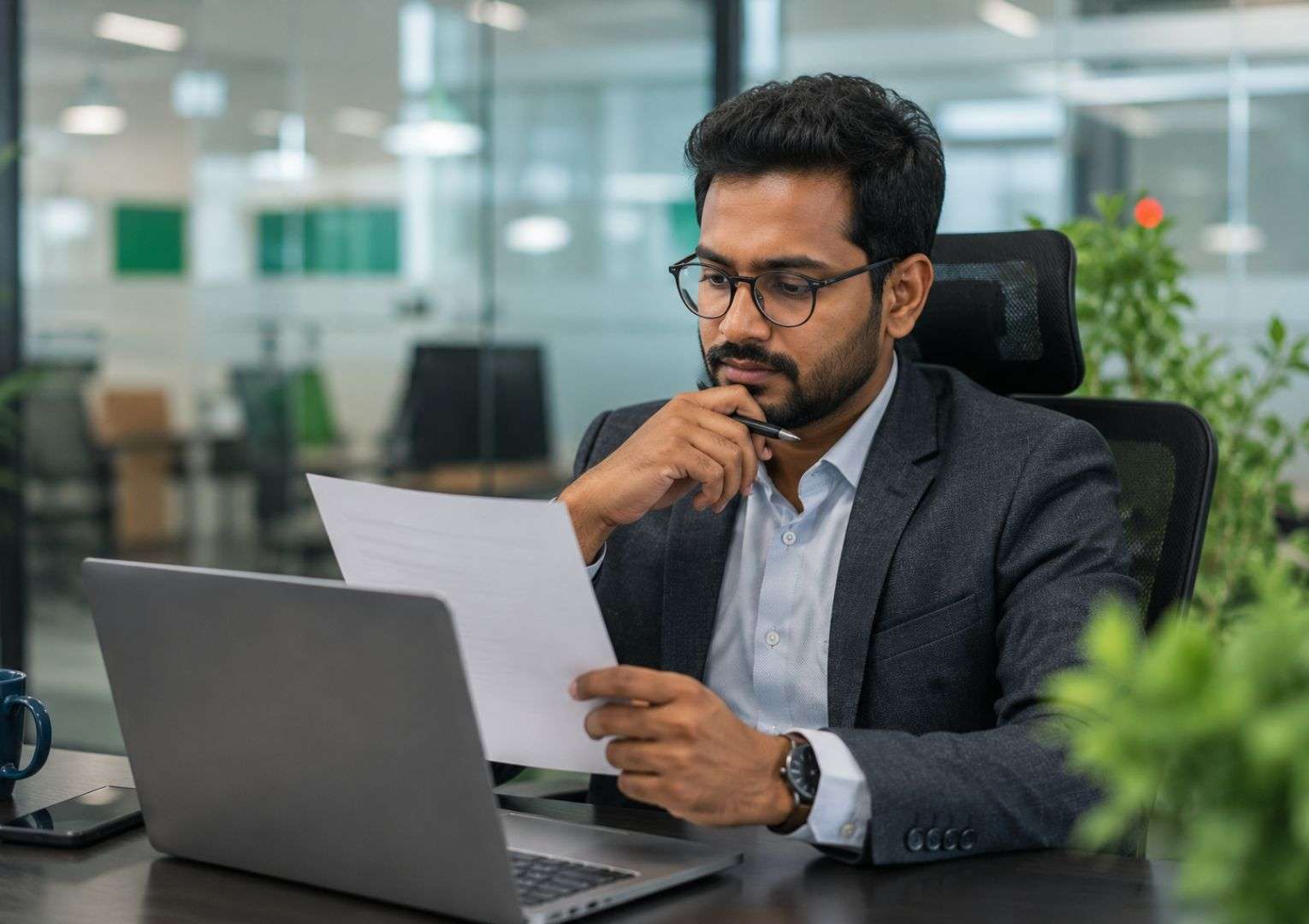 Indian IT recruiter reviewing resume of gap year engineering candidate — Capgemini or TCS hiring 2026