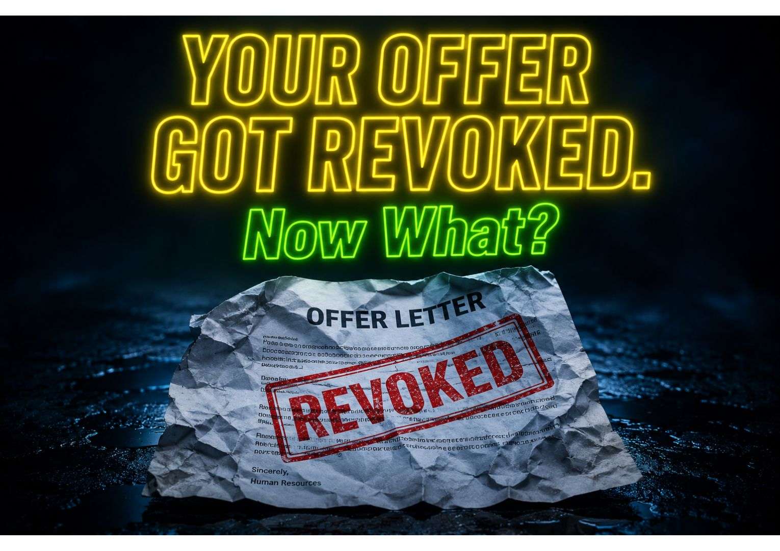 IT offer letter revoked