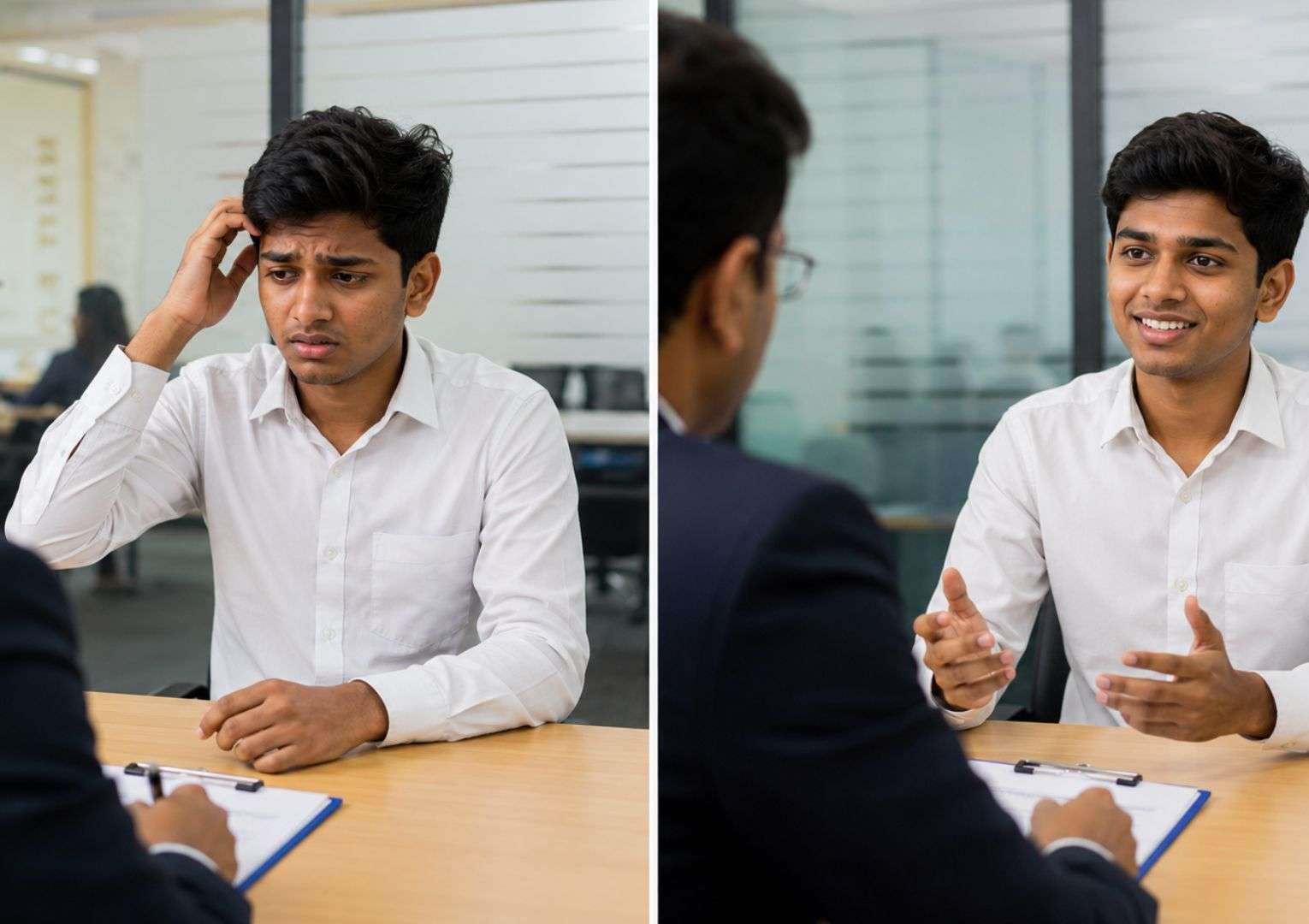 Before and after IT interview preparation in 30 days — Indian engineering student transformation