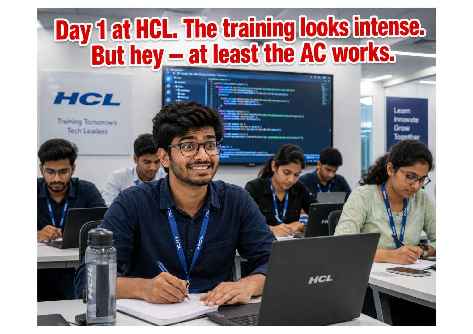 HCL fresher training experience 2026 India IT company onboarding
