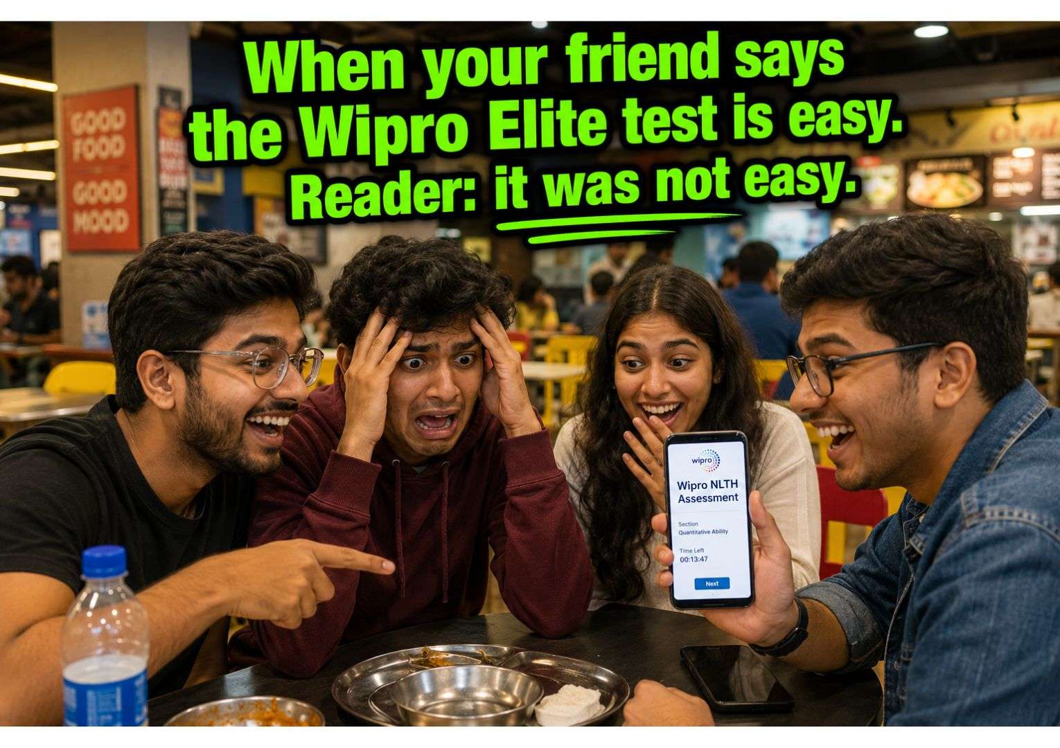 Wipro NLTH Elite test fresher experience India 2026