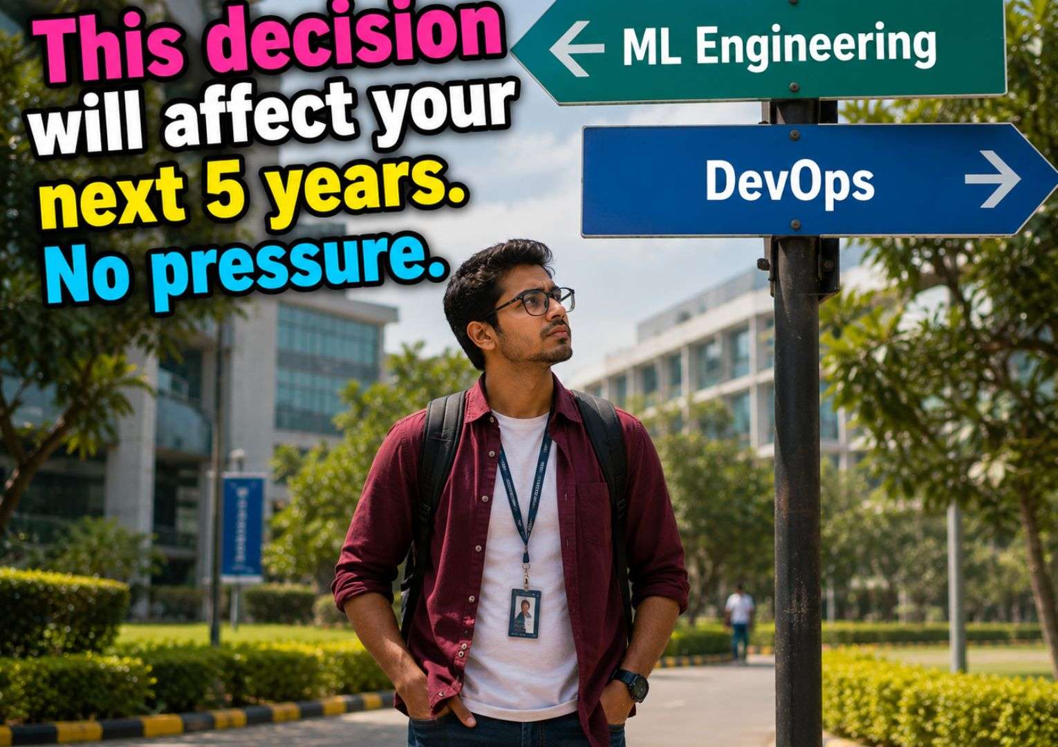 Fresher choosing between Machine Learning Engineer vs DevOps Engineer career path India
