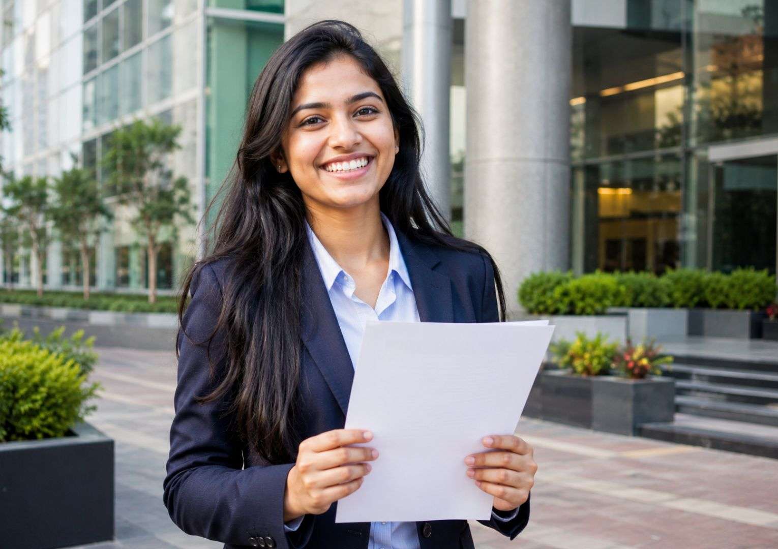Indian female engineering fresher holding Capgemini offer letter 2026 — result of structured preparation