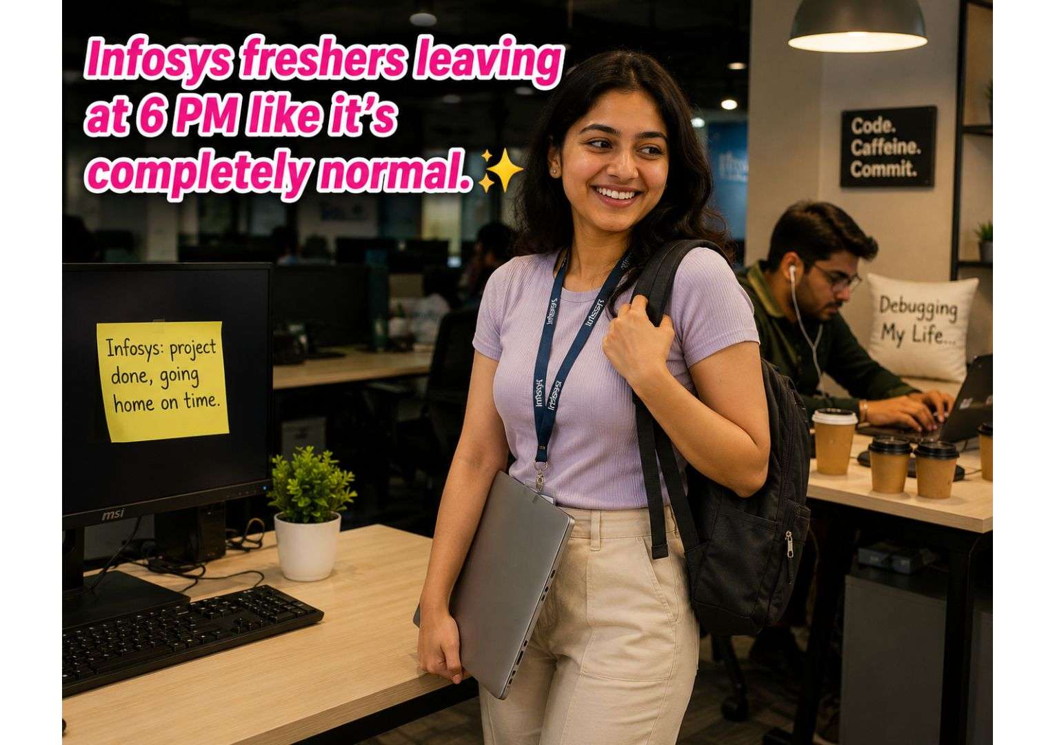 infosys work life balance fresher experience office 2026