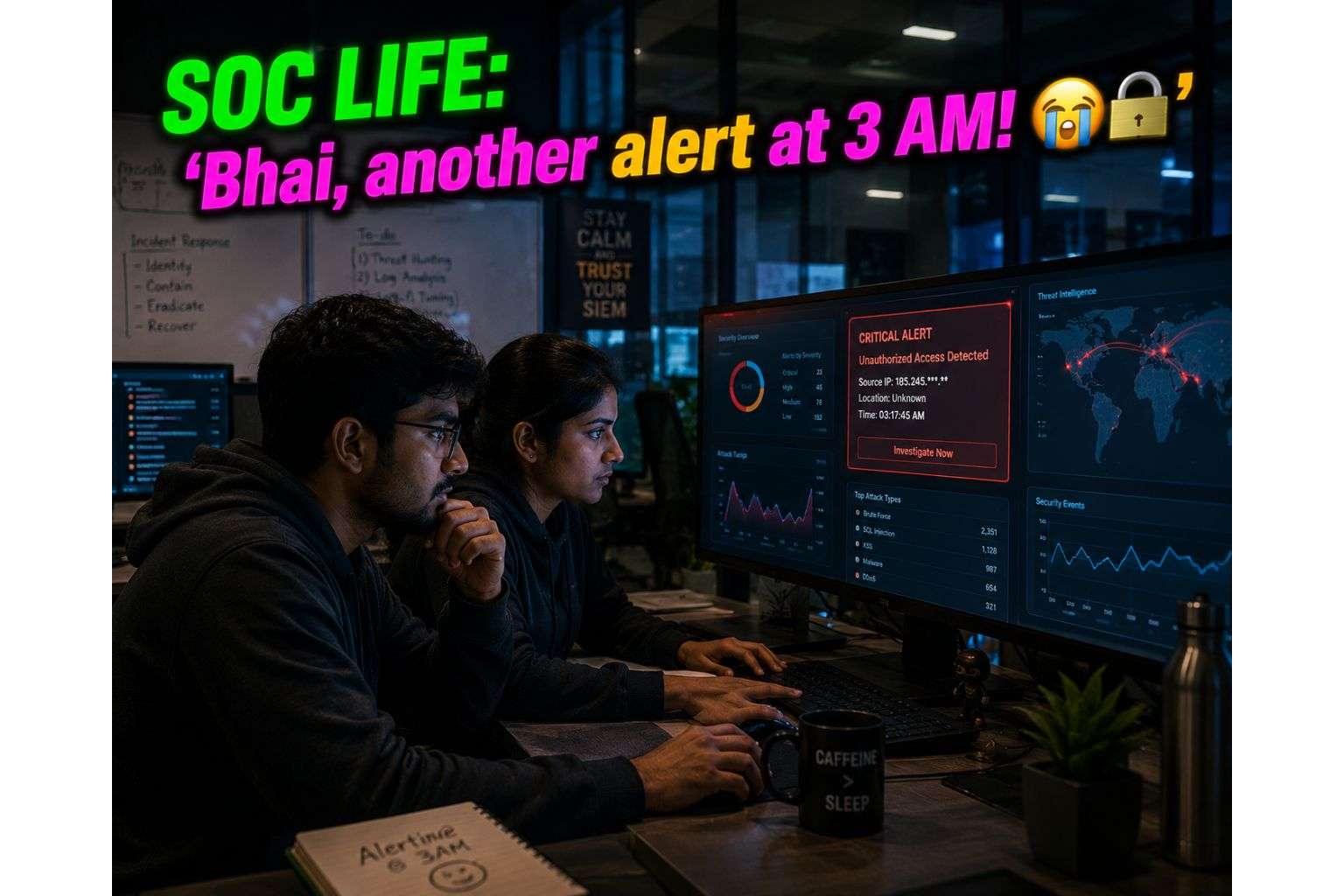 Fresh graduate working as SOC analyst in Indian IT company — cybersecurity career entry point