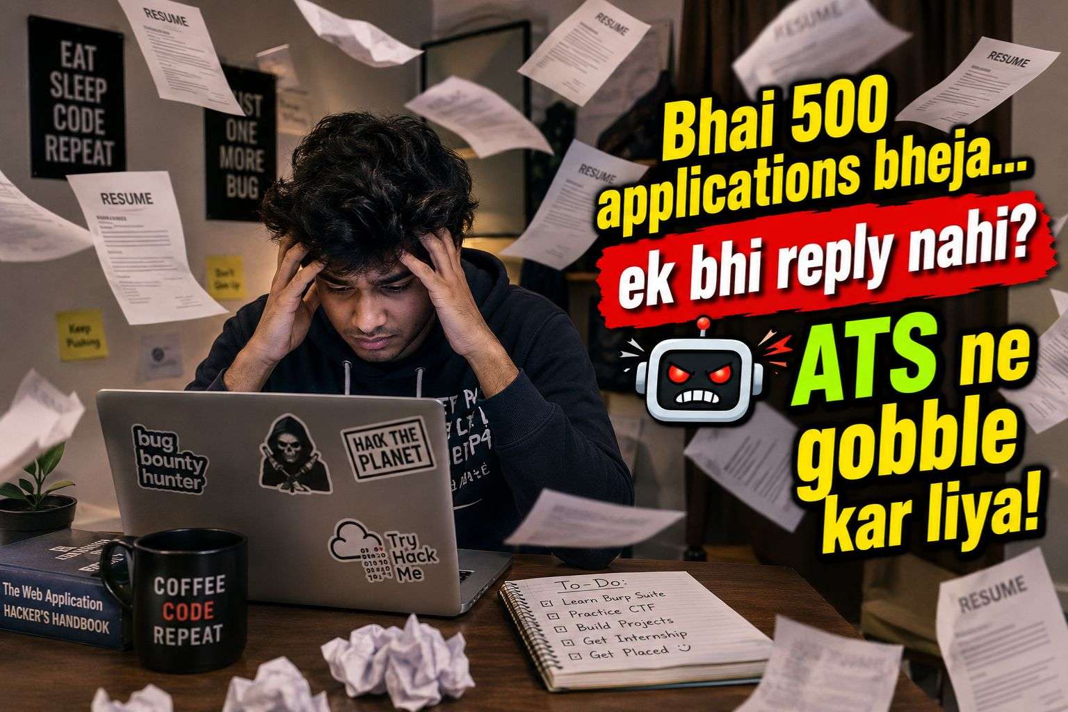 Indian fresher frustrated by no reply after applying — ATS ate all the resumes