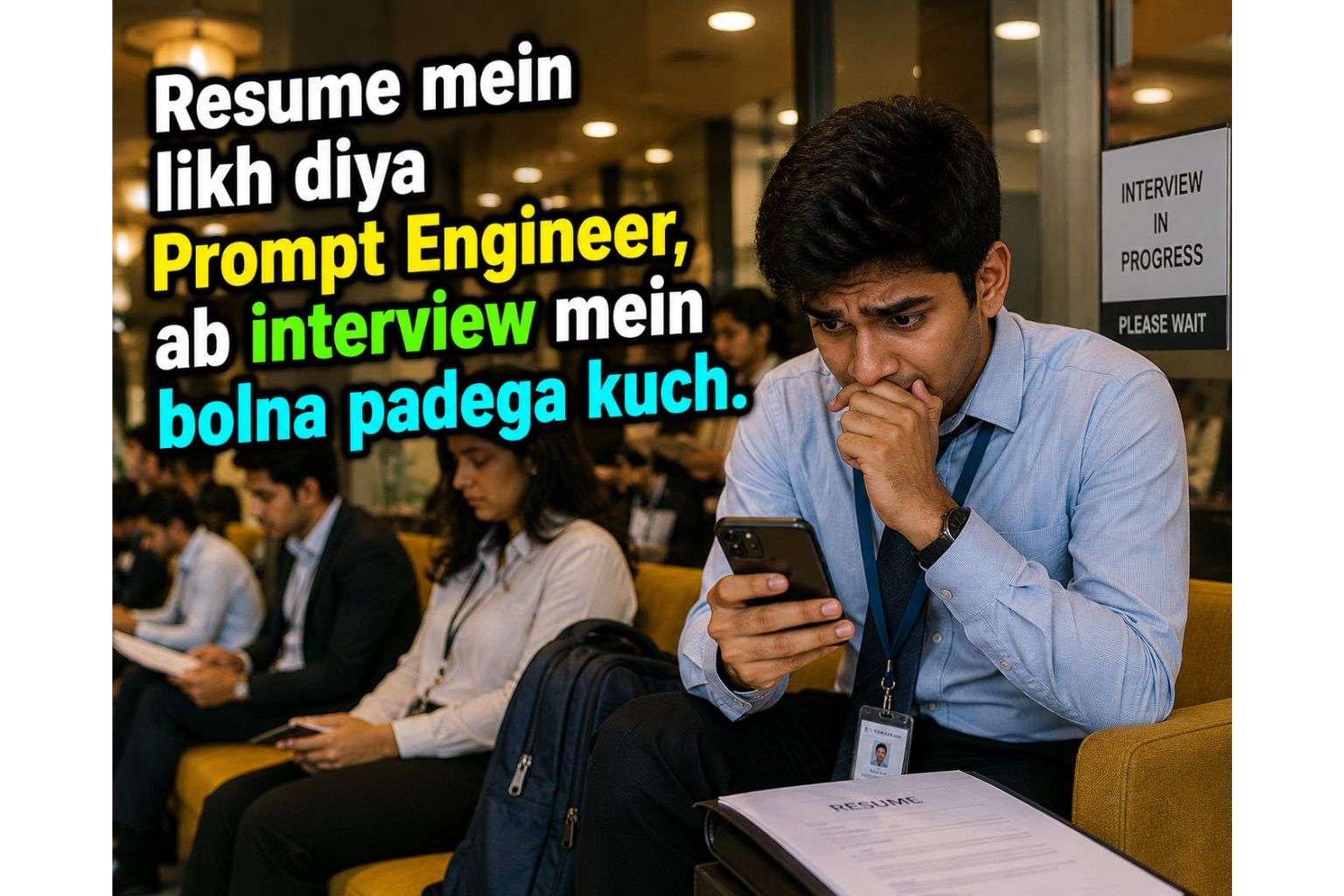 Indian fresher preparing for a prompt engineering for freshers job interview