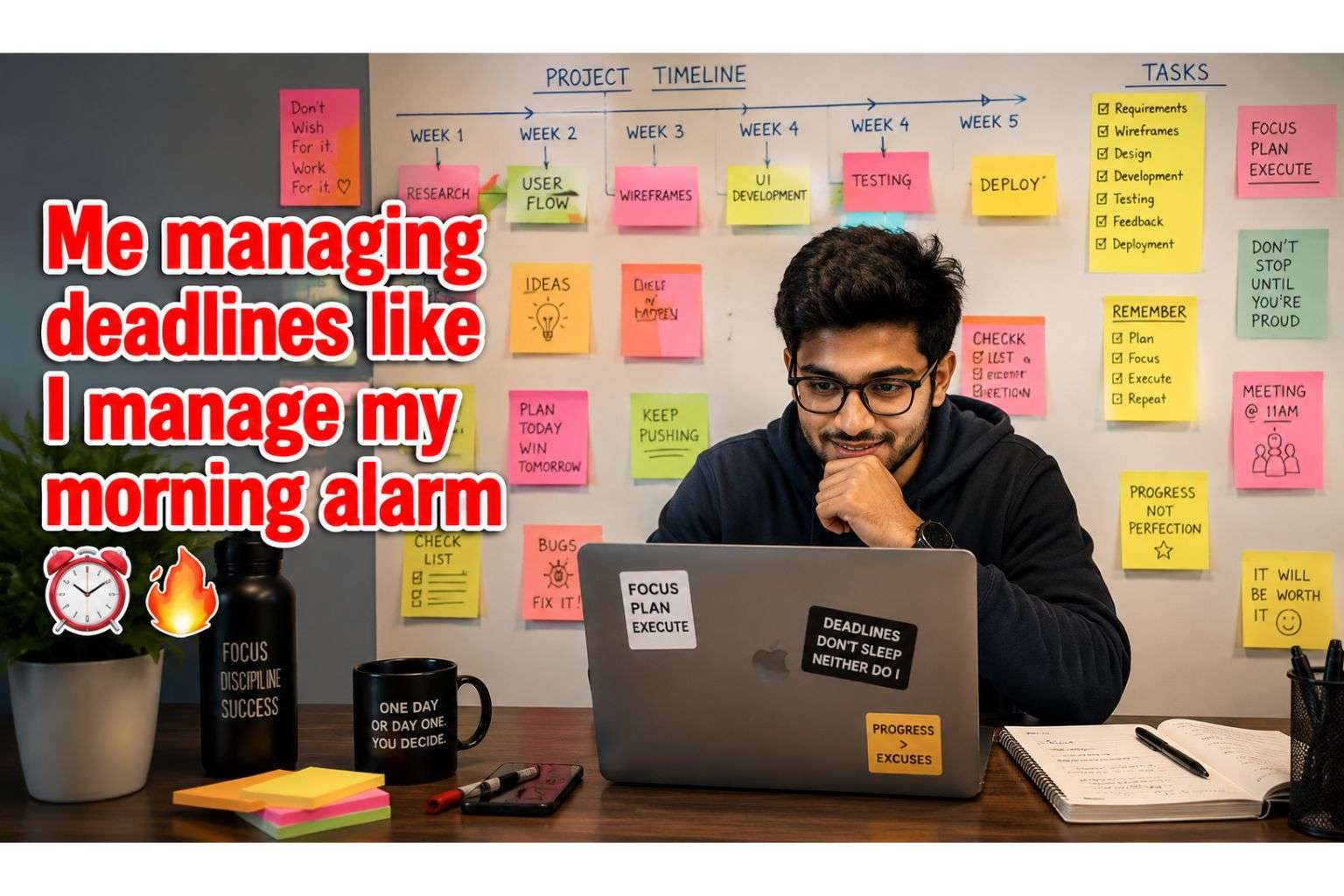 Project Manager managing deadlines and tasks — Indian IT professional 2026