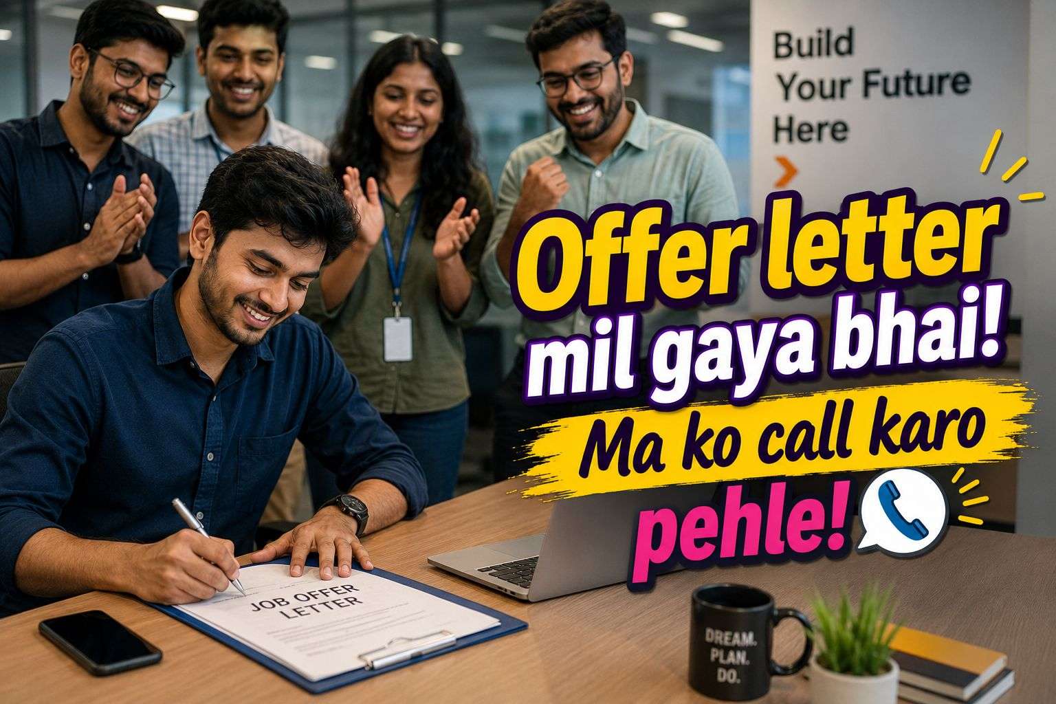Engineering fresher receiving IT job offer letter in Bhubaneswar 2026