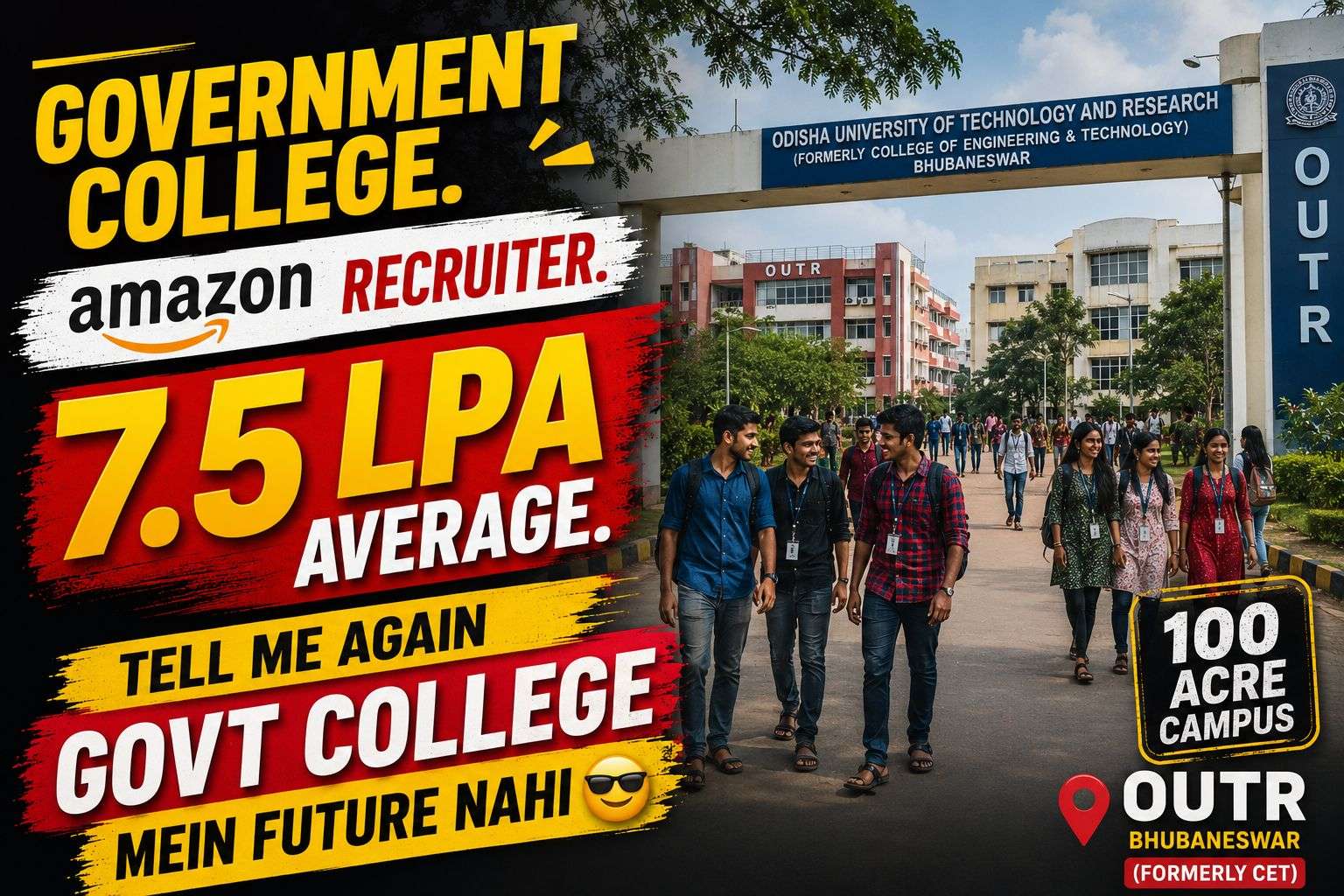 OUTR Bhubaneswar — top government BPUT affiliated colleges in Odisha with strong placement record.