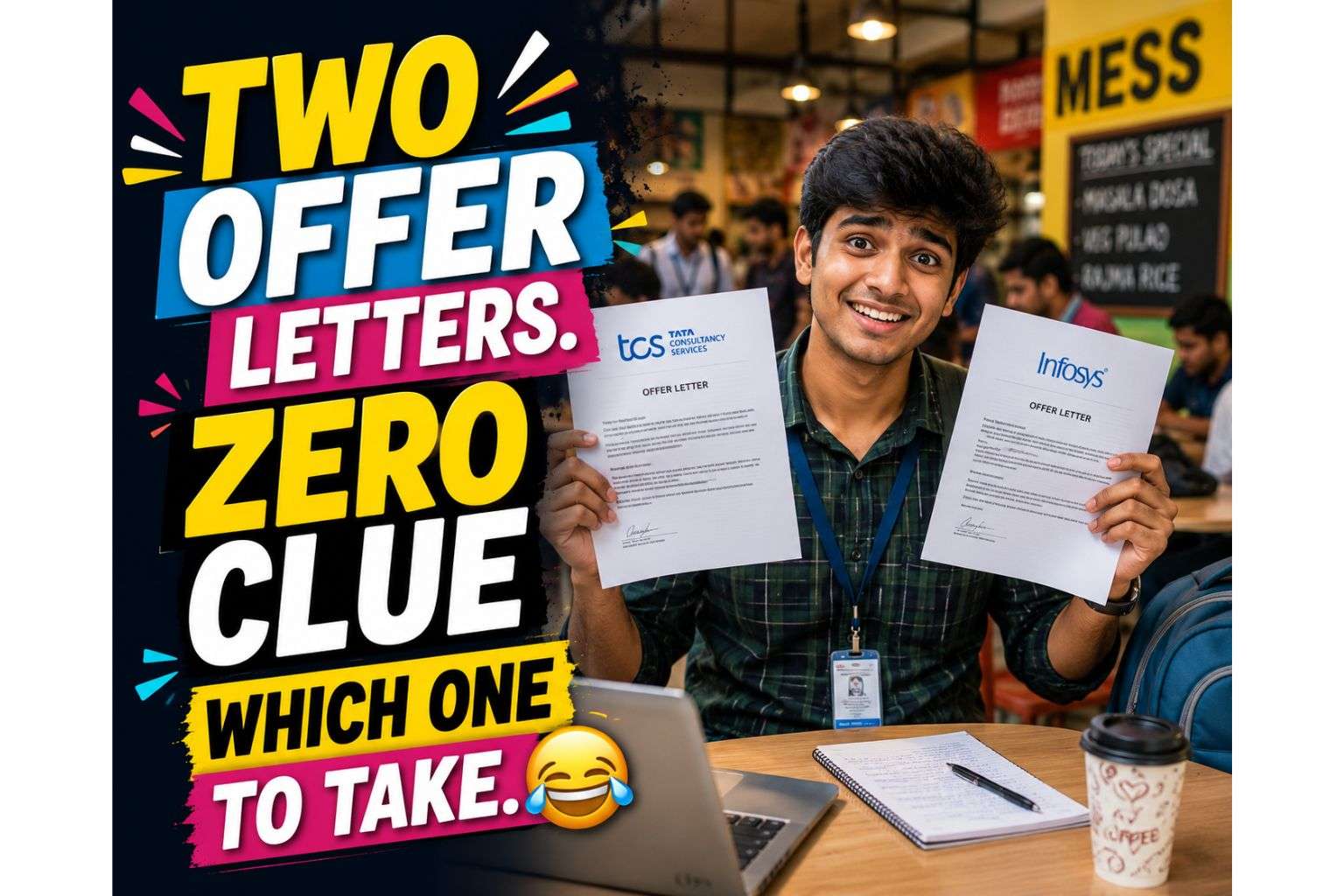 Indian fresher confused between TCS Infosys Wipro offer letters 2026