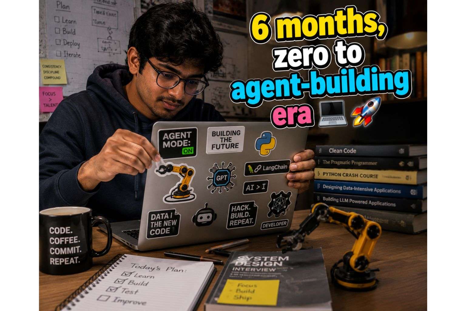 Student building agentic AI project portfolio — six month roadmap
