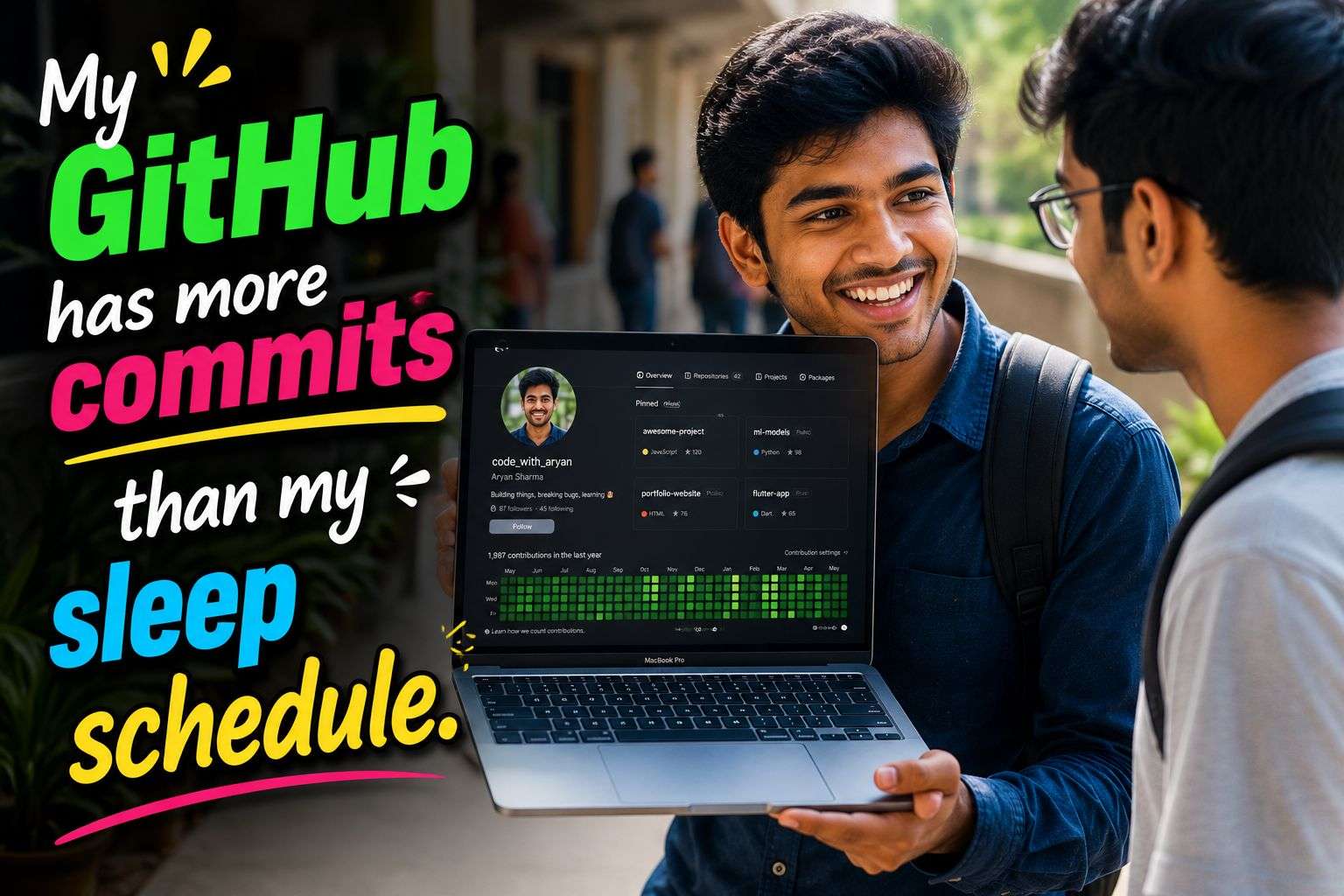 Building a visible GitHub portfolio to support off campus placement for freshers
