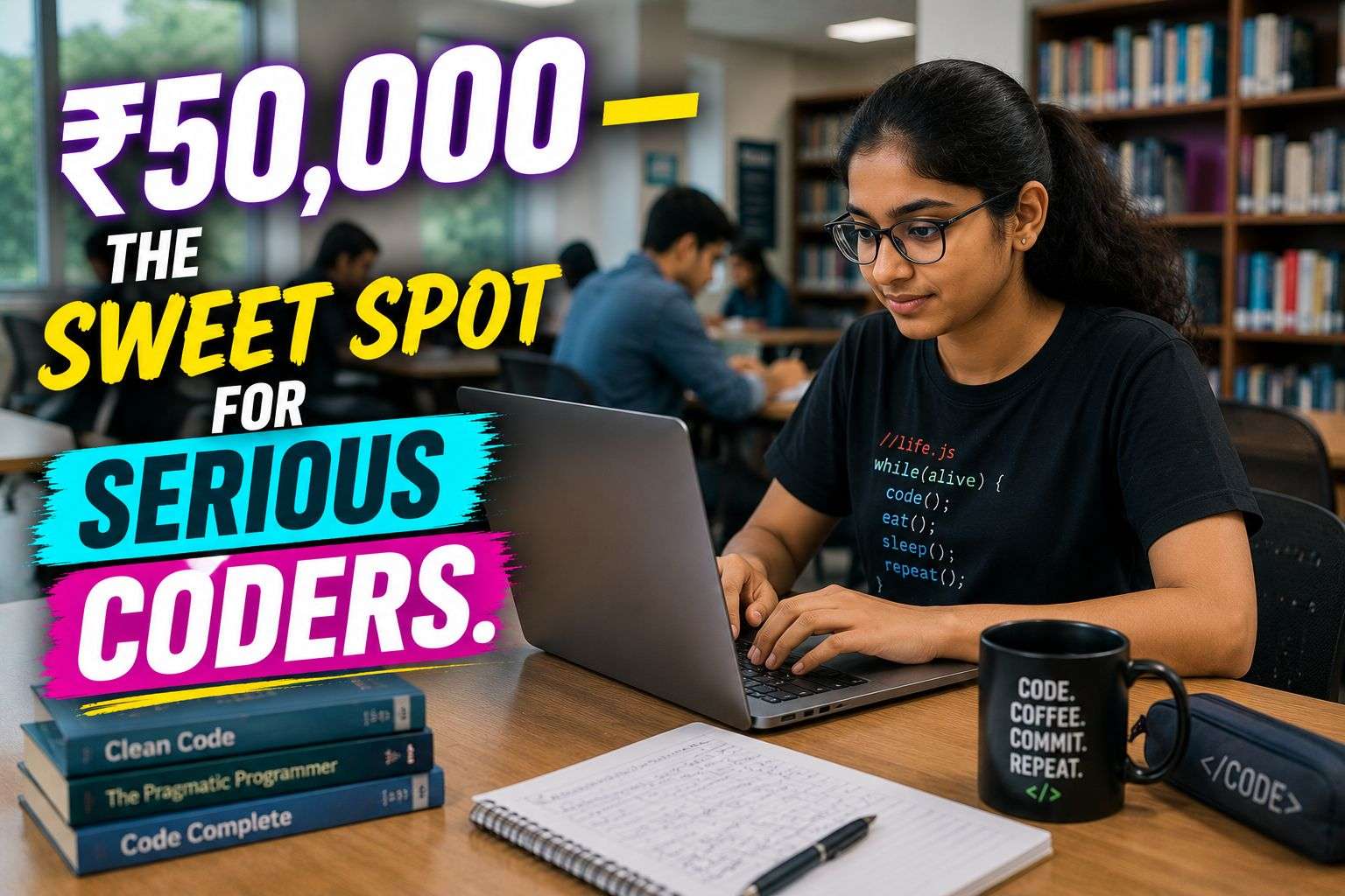 best laptop for coding students under 50000 library photo