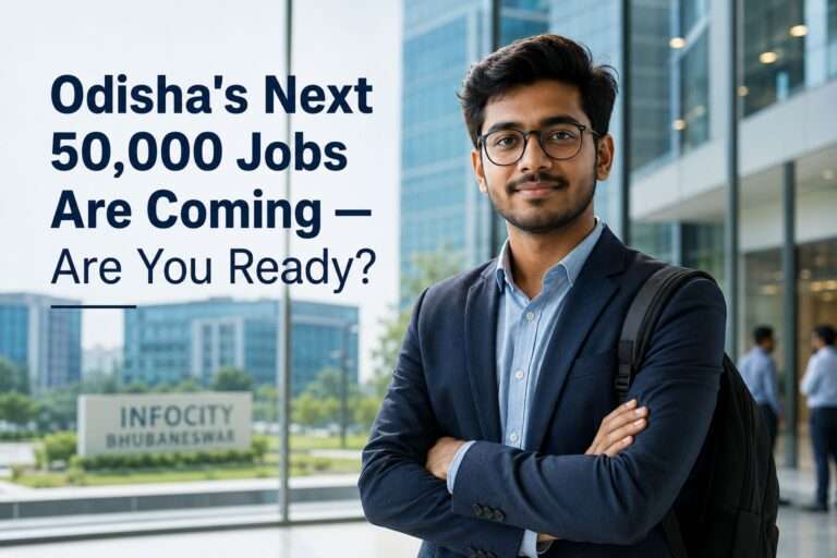 Odisha GCC Policy 2025 — engineering student in a modern IT office setting