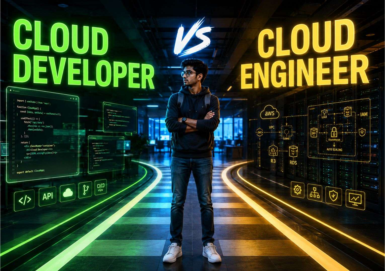 Cloud developer vs cloud engineer career comparison for Indian students 2026