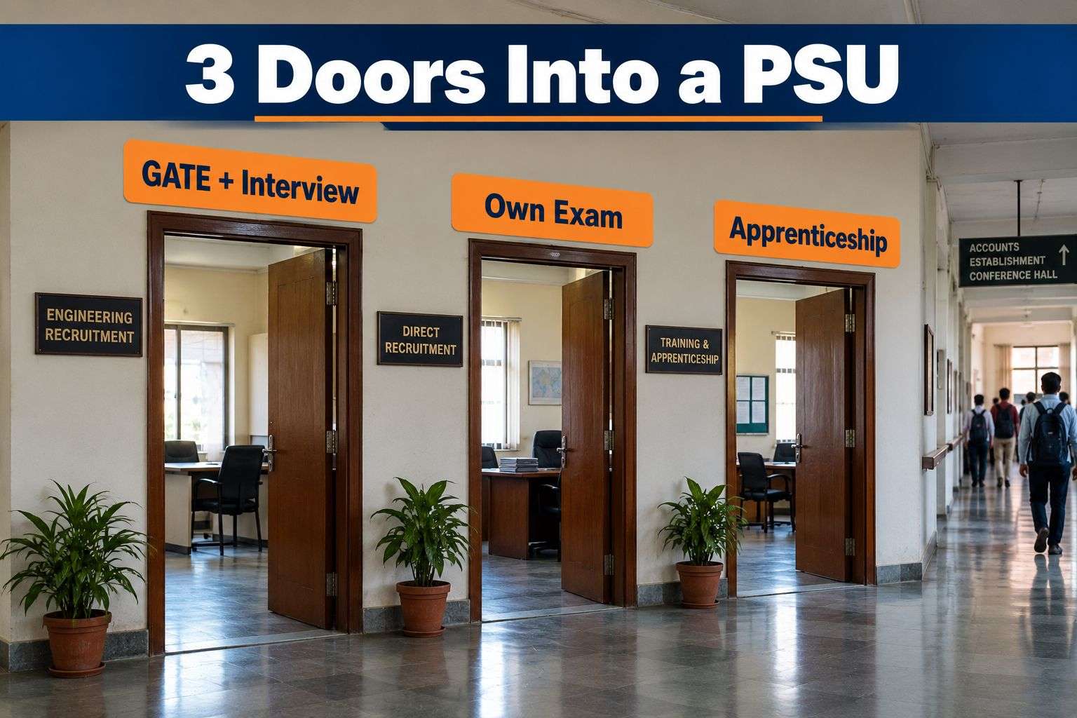  Three routes into PSU jobs for engineering freshers in Odisha: GATE, own exam and apprenticeship.