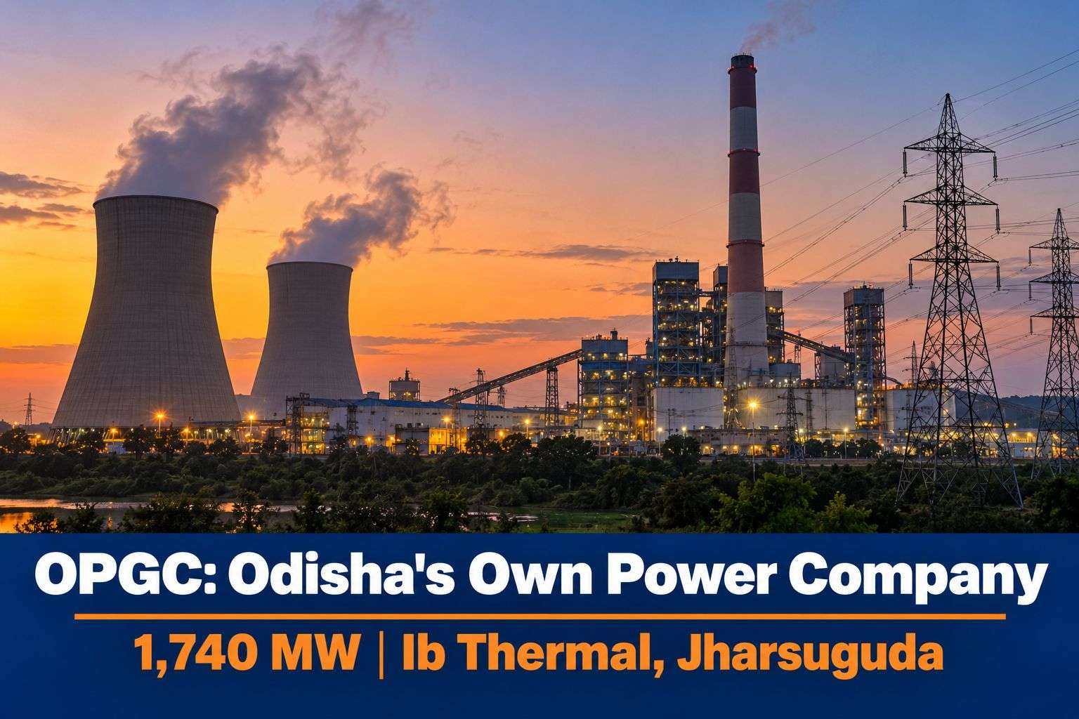 Thermal power station in Jharsuguda, Odisha where OPGC operates.
