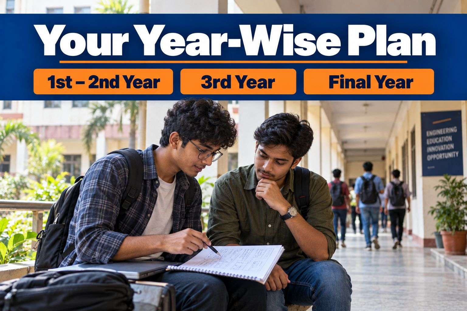 Engineering students planning year-wise preparation for PSU jobs in Odisha.
