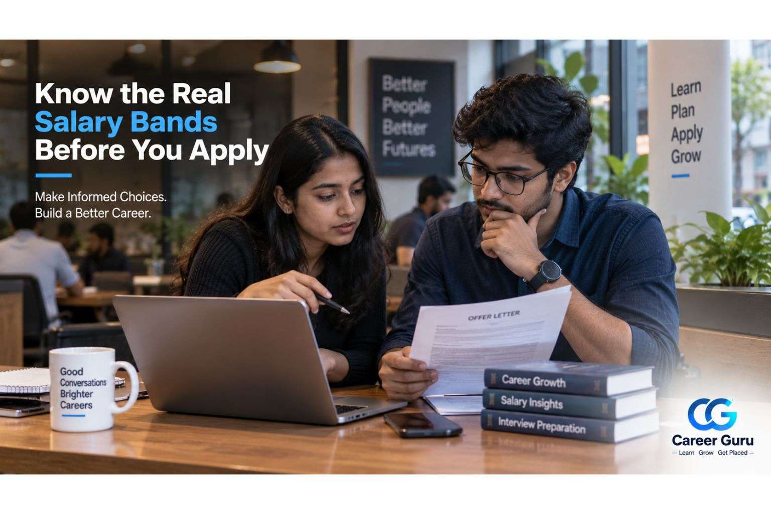 Two engineering graduates discussing job offer salary details for BFSI IT roles