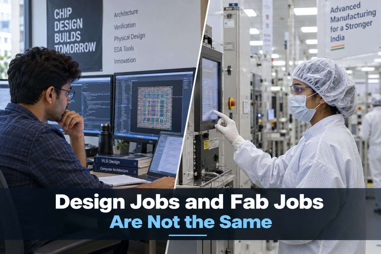 Chip design engineer and fab engineer roles compared under ISM 2.0 jobs.