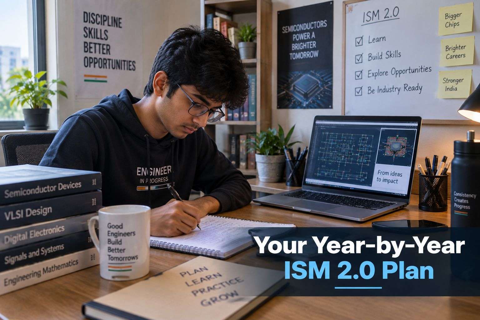 Engineering student planning a career path toward ISM 2.0 jobs.