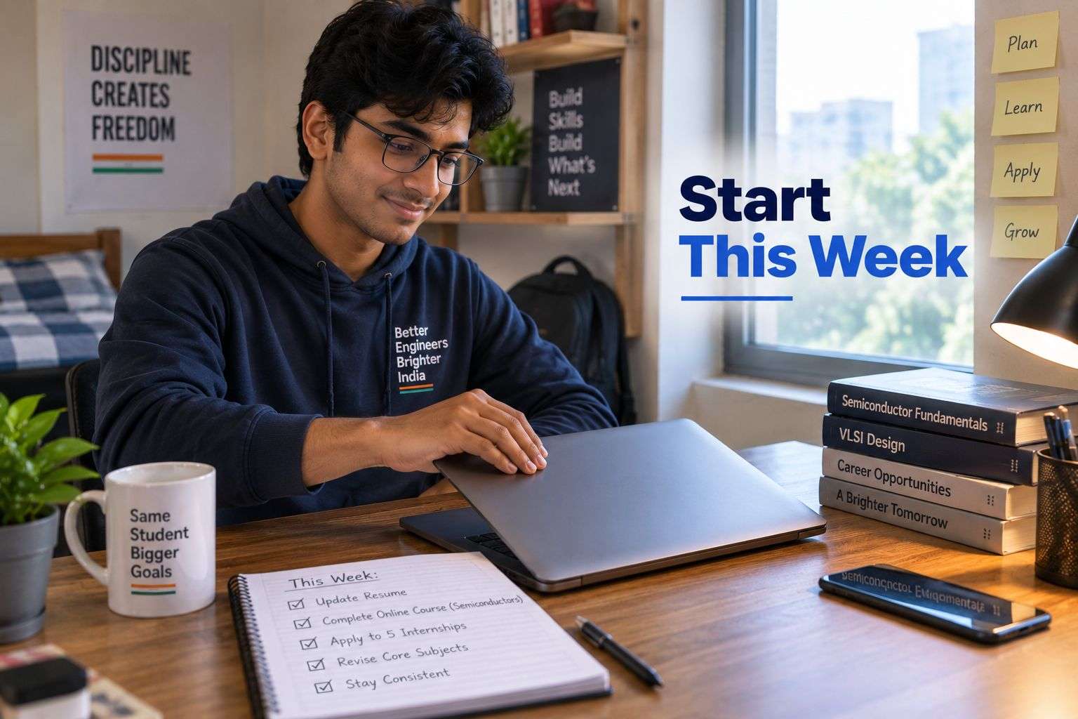 Engineering student starting an action plan toward ISM 2.0 jobs.