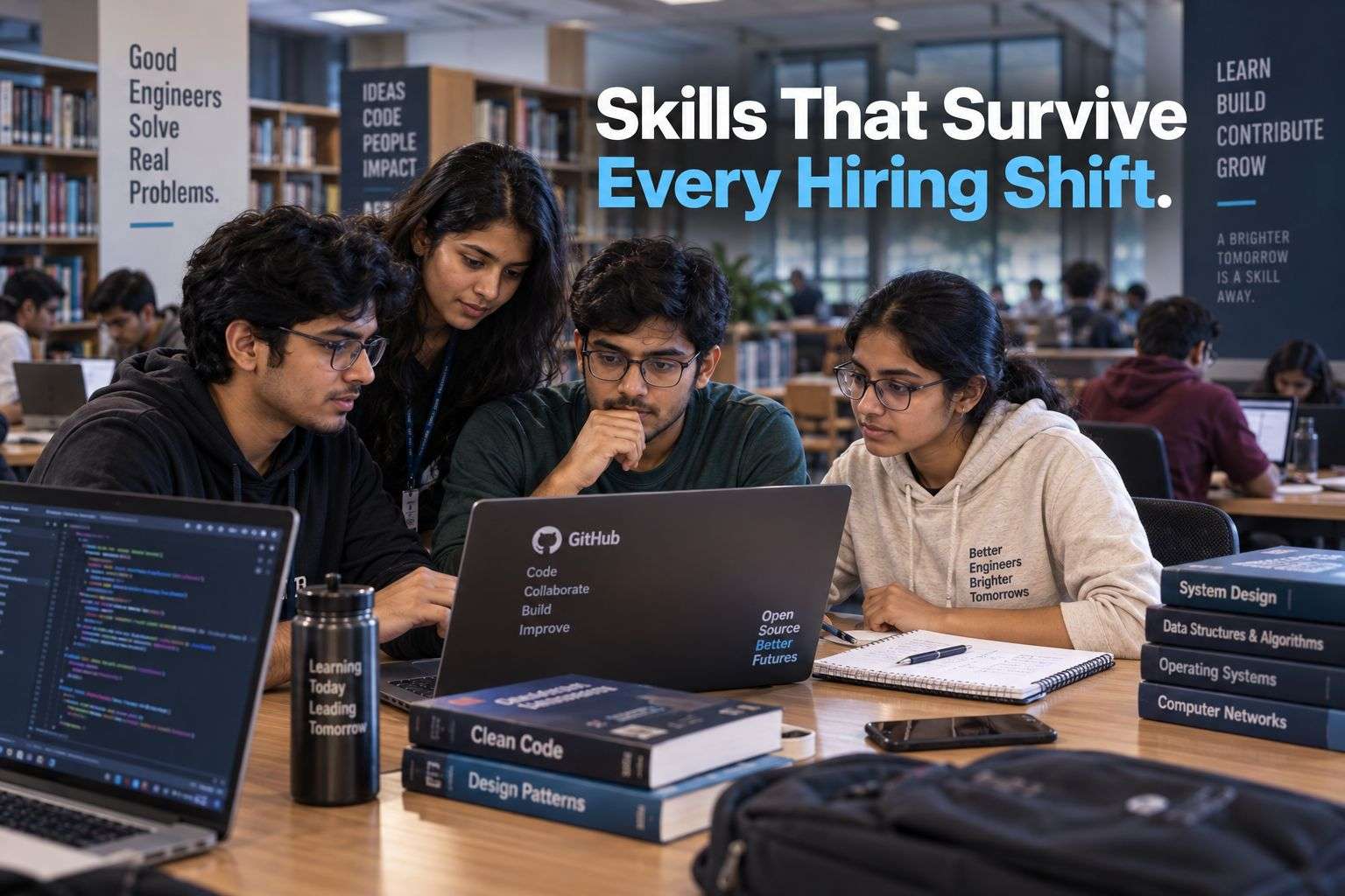 Engineering students building real projects for placements in India.