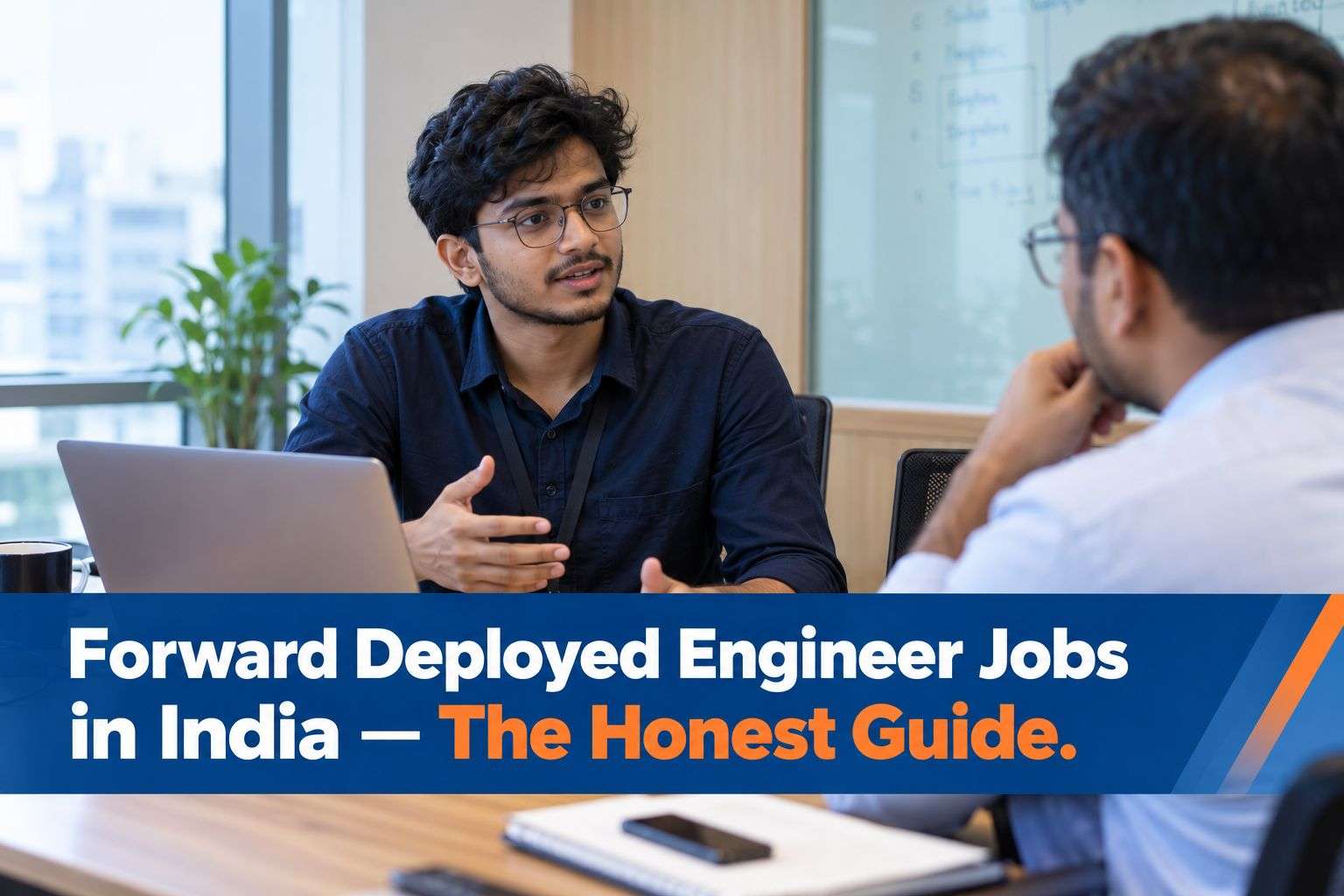 Engineer in a client meeting room, representing Forward Deployed Engineer jobs in India.