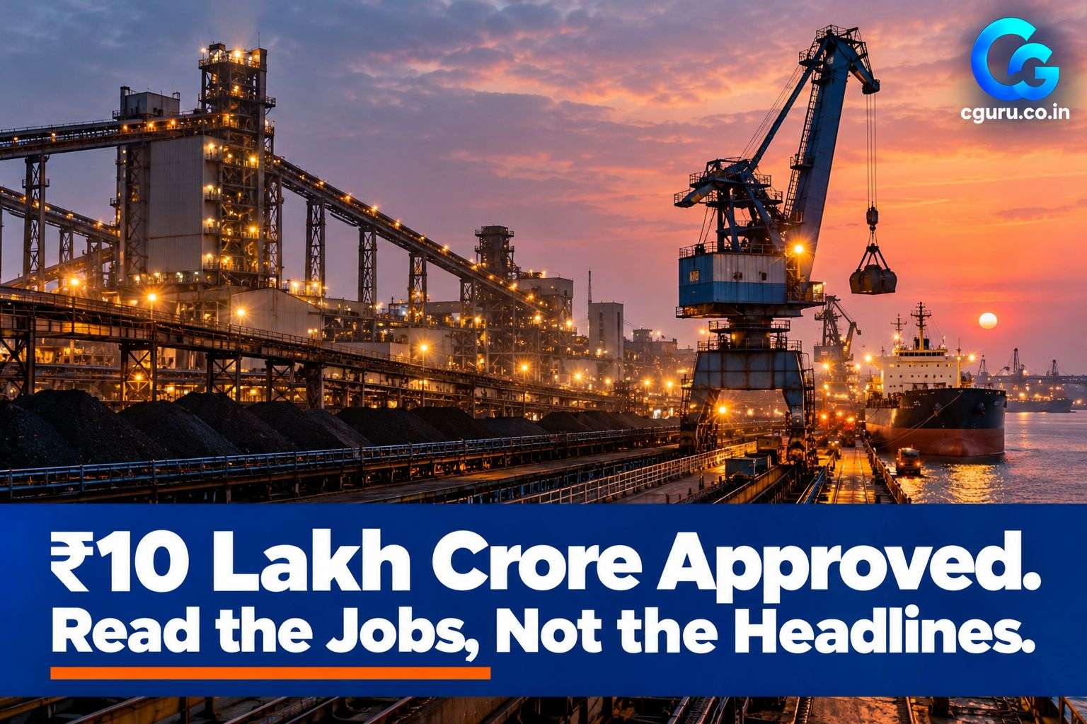 Industrial plant in Odisha with construction under way.