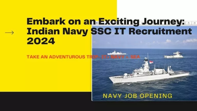 indian Navy SSc IT Recruitment