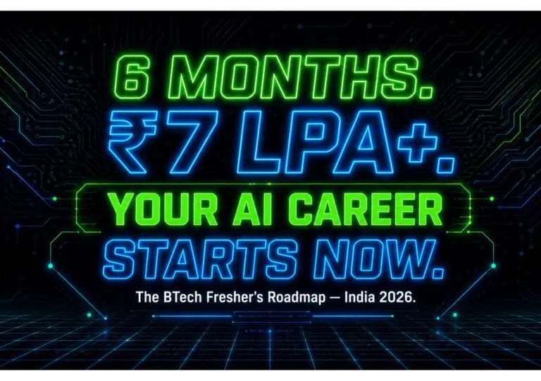 AI career roadmap for BTech freshers